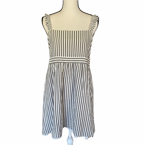 Madewell Striped Ruffle Strap Empire Dress - Picture 5 of 8